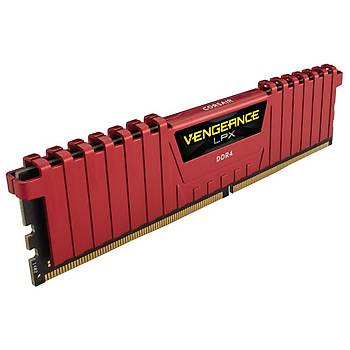 Corsair CMK16GX4M2B3000C15R 16GB (2X8GB) DDR4 3000MHz CL15 Vengeance Kırmızı LPX Soğutuculu DIMM Bellek Ram