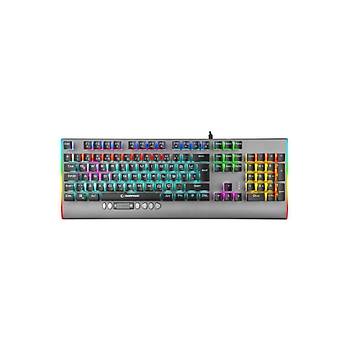 Rampage KB-R211 PRIME Rainbow Aydnlatmal Kristal Blue Switch Mekanik Gaming Oyuncu Klavyesi