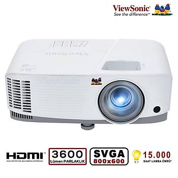 Viewsonic PA503S DLP SVGA 800X600 3800AL Hdm 3D 22.000:1 Hoparlr Projeksiyon