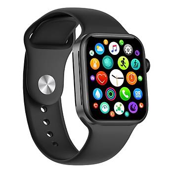 S-link WATCH SEVEN PLUS Android-IOS Smart Watch 200 mAh Kalp At��� Sens�rl� Siyah Ak�ll� Saat