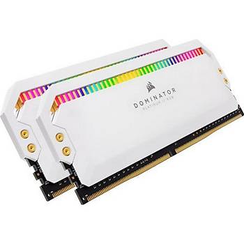 Corsair CMT16GX4M2Z3200C16W 16GB (2X8GB) DDR4 3200MHz CL16 Dominator Platinum RGB Soðutuculu Beyaz DIMM Bellek Ram