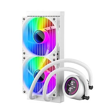 1St Player Thunderstorm Ts4 240mm Beyaz Argb Dijital S�cakl�k G�stergeli Am5 Am4 / Lga 1851 1700 ��lemci S�v� So�utucu