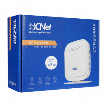 Cnet CVR984RV 4 Port 2.4Ghz Wifi 300Mbps 2x3dBi Dahili Anten VDSL2 ADSL2+ Modem