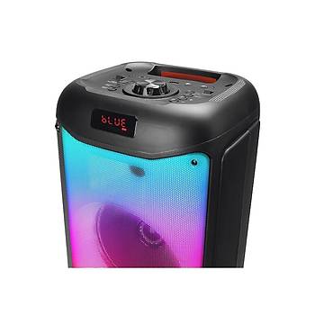 Mikado MD-40KP 40W BT TWS FM'li RGB I��kl� Kablosuz Mikrofonlu Toplant�-Parti Kule Hoparl�r