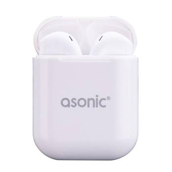 Asonic AS-TWS130 Beyaz Mobil Telefon Uyumlu Bluetooth TWS AirPods Mikrofonlu Kulaklýk