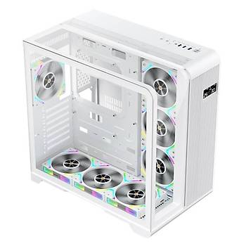 1St Player RT7 Beyaz Digital 850W 80+ Gold Full Mod�ler 4X12CM Argb 3 Tarafl� Temperli Cam Atx Kasa