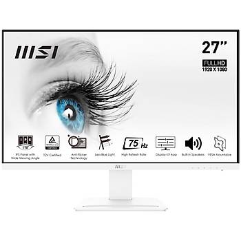 27 Msi Pro MP273W 1920X1080 (FHD) IPS 75Hz 5Ms 16:9 Beyaz Pro Monitr