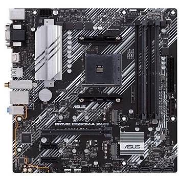 Asus Prime B550M-A Wifi AMD B550 AM4 DDR4 4400 HDMI DVI VGA ift M2 USB3.2 AX Wifi + BT ARGB Matx PCIe 4.0 ECC Ram Destei Anakart