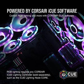 Corsair CO-9050103-WW QL120 RGB 120 MM Drt RGB Renk Dngl Beyaz PWM Kasa Fan