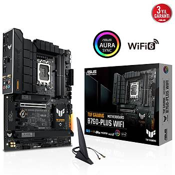 Asus TUF Gaming B760-Plus Wifi DDR5 7200MHz(OC) HDMI DP ATX 1700P Anakart