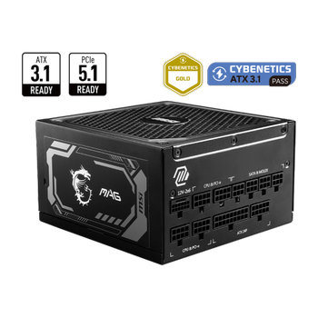 MSI MAG A1250GL PCIE5 1250W 80+Gold Full Mod�ler Power Supply
