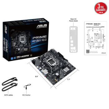 Asus Prime H510M-F R3.0 2xDDR4 M.2 HDMI 10-11.Nesil LGA1200 Soket Anakart