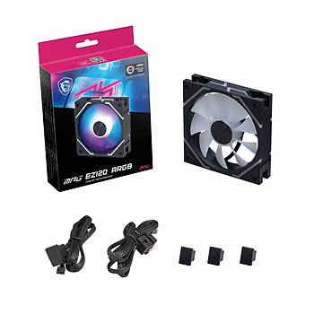 MSI MPG EZ120 ARGB-3B ARGB 120mm Manyetik Siyah 3'l� Kasa Fan�