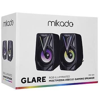 Mikado MD-S23 Glare 2.0 3W-2 Siyah RGB Gaming Hoparl�r