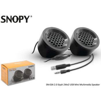 SNOPY SN-03A 4W 1+1 Masast USB Speaker (Siyah)
