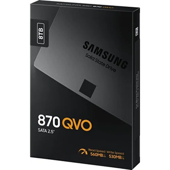 Samsung MZ-77Q8T0BW, 870 QVO, 8TB, 560/530, 2,5" SATA, SSD