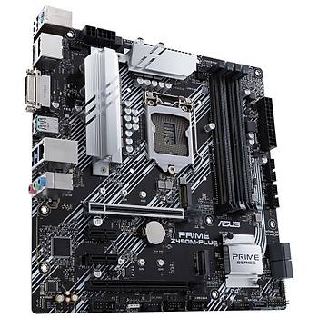 Asus Prime Z490M-Plus Intel Z490 LGA1200 DDR4 4400 DP HDMI DVI �ift M2 USB3.2 Com Matx Anakart