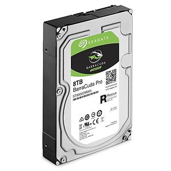 Seagate Barracuda Pro Gaming 3.5 8TB 7200RPM Sata 3.0 NCQ 256MB 220MB/S 300TB/Yil I� y�k� Data Kurtarmal� Desktop Disk ST8000DM005
