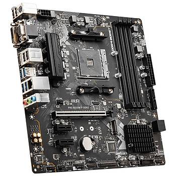 MSI PRO B550M-P GEN3 DDR4 4400(OC) HDMI VGA DVI M.2 mATX AM4 ANAKART