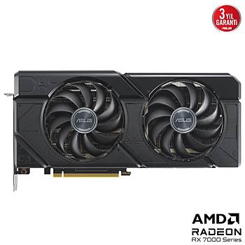 Asus DUAL-RX7800XT-O16G AMD RADEON RX 7800 XT 16GB GDDR6 256bit OC Ekran Kart�
