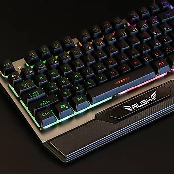 Rush Ripper RK501 Metal Mekanik Hisli I��kl� Oyuncu Klavyesi