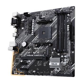 Asus Prime A520M-A II AMD A520 AM4 DDR4 4800 DP HDMI VGA M2 USB3.2 Aura RGB Matx Anakart