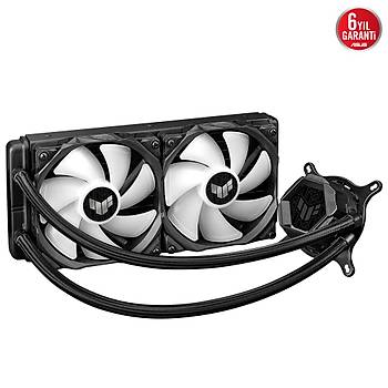 ASUS TUF GAMING LC 240 ARGB AIO AURA SYNC 120MM ADRESLENEBLR RGB FAN NCVM KAPLAMALI RGB POMPA KAPAI SIVI CPU SOUTUCUSU V2