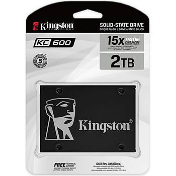 Kingston KC600 SKC600/2048G 2 TB 550/520Mbps Sata3 2.5 SSD