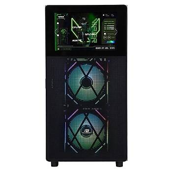 PowerBoost PB-P4367BB USB 3.0, ATX LCD Mesh Panel ARGB Fan Siyah Kasa