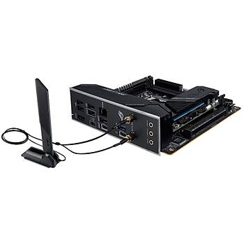 Asus Rog Strix Z590-I Gaming Wifi Intel Z590 LGA1200 DDR4 5000 HDMI ift M2 Usb 3.2 AX Wifi BT Aura RGB 2.5GB Intel Mini ITX Thunderbolt Anakart