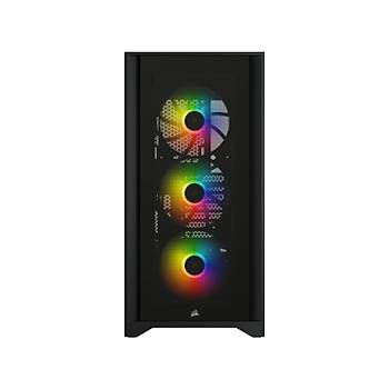 Corsair CC-9011204-WW Icue 4000X RGB Temperlı Cam Yan Panel Mid Tower Bilgisayar Kasası Siyah