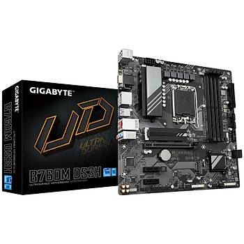 Gigabyte B760M-DS3H-DDR5 7600MHz mATX LGA1700p Gaming Anakart