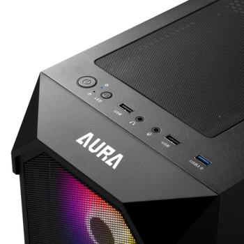 Gamdas Aura GC1 750W Tempered Glass Mesh ARGB Micro ATX Gamng Kasa