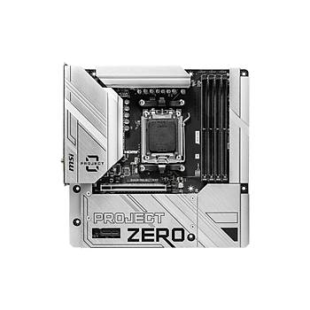 MSI B650M Project Zero AM5 DDR5 7600MHZ(OC) Hdmi DP M.2 USB3.2 2.5G Lan Wi-Fi 6E mATX Anakart