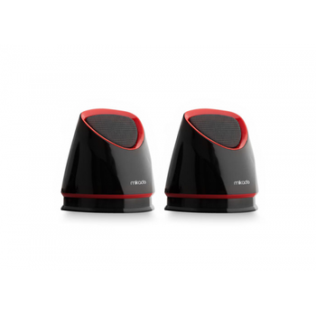 Mikado MD-158 6W 1+1 Masast USB Hoparlr Siyah-Krmz