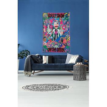 Multirenk Rick and Morty Leke Tutmaz Kadife Kuma Duvar rts Duvar Hals Tapestry