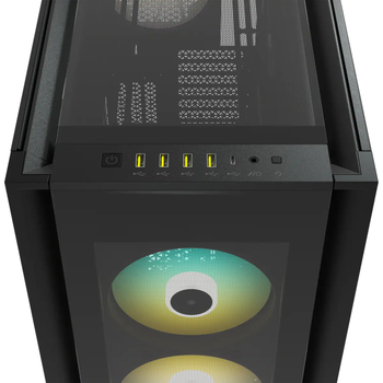 Corsair �cue 7000X CC-9011226-WW Rgb 3X Temperli Cam Dahihli Rgb Kontrolc� Full Tower Siyah Smart Bilgisayar Kasas�
