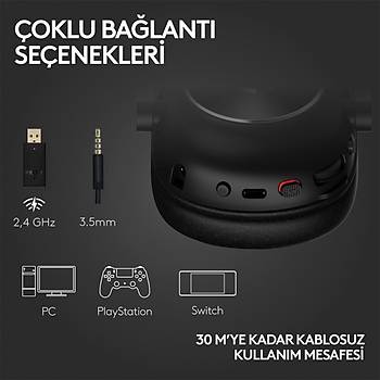 Logitech G Pro X 2 Lightspeed Kablosuz Bluetooth Gaming Kulakl�k - Siyah 981-001263