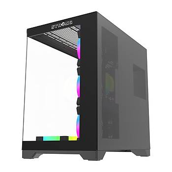 Strong Syrax 7x Fan 600w Rgb LED Atx Akvaryum Siyah Gaming Bilgisayar Kasas�