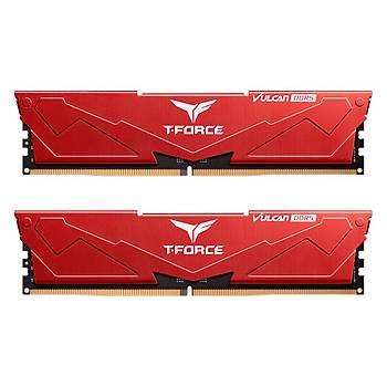 Team T-Force Vulcan Red 16GB 1x16GB 6000Mhz DDR5 CL38 Gaming Ram (FLRD516G6000HC38J01)