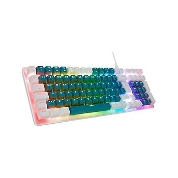 ACER eMachines EAK100 Ye�il-Beyaz USB Kablolu RGB Backlight RED Mekanik Switch T�rk�e Q 100 Tu�lu Gaming Klavye