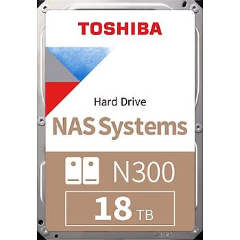 Toshiba 18Tb HDWG51JUZSVA 7200Rpm N300 SATA3 512Mb Nas Hardisk