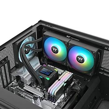 Thermaltake LA240-S LCD g�stergeli ARGB 240mm �ntel 1851/ AM5 Uyumlu S�v� So�utucu