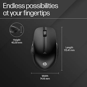 HP 3B4Q2AA Bluetooth ve Wireless Mouse