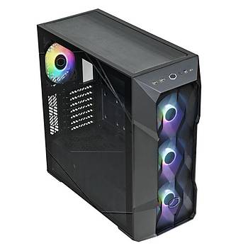 CM MasterBox TD500 V2 Siyah ARGB 4x120mm Fanl�, Tempered Glass Kristal Mesh �n panelli MidTower Kasa