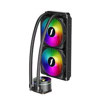 1st Player ThunderStorm TS3 240mm Siyah ARGB S�cakl�k Ekran G�stergeli AM5 / LGA1700 ��lemci S�v� So�utucu