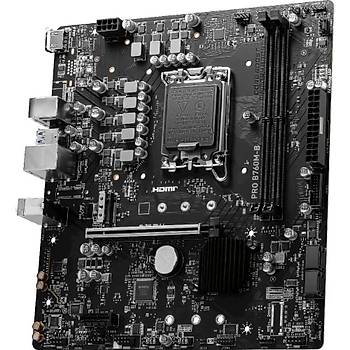 MSI Pro B760M-B DDR4 4800(OC) PCI-E M.2 Usb 3.2 HDMI mATX Anakart