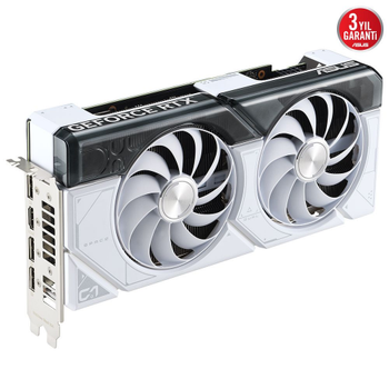 Asus DUAL-RTX4070-O12G-WHITE 12Gb 192B GDDR6 Gaming Ekran Kart