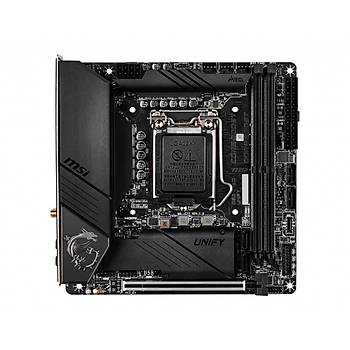 Msi Meg Z490I Unify Soket 1200 DDR4 4800 (OC) PCI-E Gen 4 M.2 USB3.2 1x 2.5G Lan Wifi 6 Mini ITX Anakart