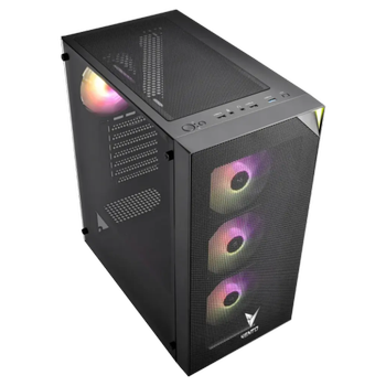Vento VG3400S Mid Tower Siyah Temperli Cam RGB ATX Gaming Kasa